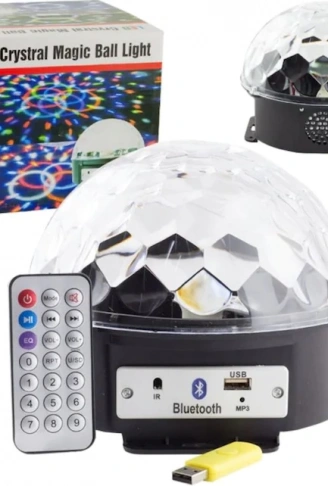 Disko Topu Bluetooth Kumandalı Led Kristal (4940)