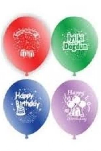 DOĞUM GÜNÜ İYİKİ DOĞDUN BALON 12İNC 100 PARÇA (4940)