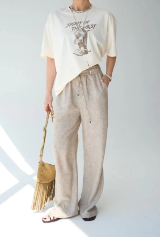 Dokuma Pantolon - Camel