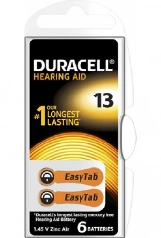 DURACELL 13 İŞİTME CİHAZI KULAK PİLİ 6 PARÇA  KUTU (4940)