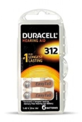 DURACELL 312 İŞİTME CİHAZ KULAK PİLİ 6 PARÇA  KUTU (4940)