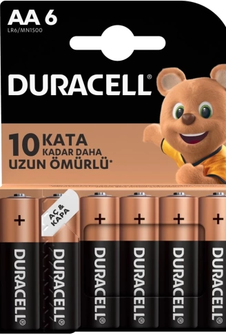 DURACELL AA KALEM PİL (6LI) PAKET FİYAT (4940)