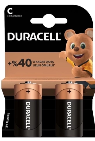 DURACELL LR14/MN1400 C ORTA BOY PİL 2Lİ PAKET (4940)