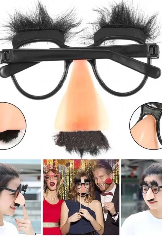 Eğlenceli Kılık Değiştirme Kaş Bıyık Mizah Gözlüğü 9x13 cm (4940)