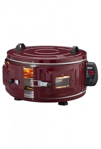 EKONOMİK YUVARLAK DAVUL FIRIN 1100W - 46CM ALÜMİNYUM TEPSİ ÖN GÖZETLEME CAMI AF-007 (4940)