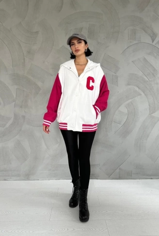 Ekru Kapüşonlu Kolej Mont