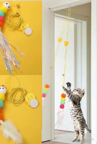 Elastik Kendinden Yapışkanlı Solucan Kedi Oltası (4940)