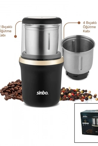 ELEKTRİKLİ GOLD KAHVE - BAHARAT ÖĞÜTÜCÜ MAKİNE 2PCS ÇELİK ÖĞÜTME HAZNE=2 BIÇAKLI - 4 BIÇAKLI 100GR HAZNE 200W SCM-2982 (4940)