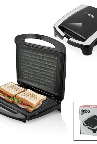 ELEKTRİKLİ TOST MAKİNESİ 2 DİLİM GRANİT YAPIŞMAZ YÜZEY - KİLİTLENEBİLİR KAPAK 750W SSM-2587 (4940)