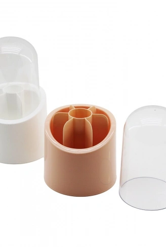 ELİS 7 BÖLMELİ KAPSÜL ORGANİZER PLASTİK HAZNE - KRİSTAL MİKA FANUS KAPAK (4940)