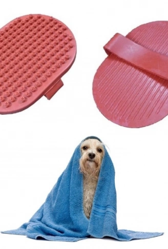 Ergonomik Masajlı Evcil Hayvan Kedi Köpek Yıkama Fırçası Aparatı (4940)