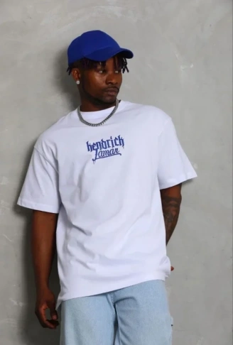 Erkek Baskılı T-Shirt Kısa Kol Bisiklet Yaka Regular Fit Rahat Kalıp Günlük Tişört - Beyaz