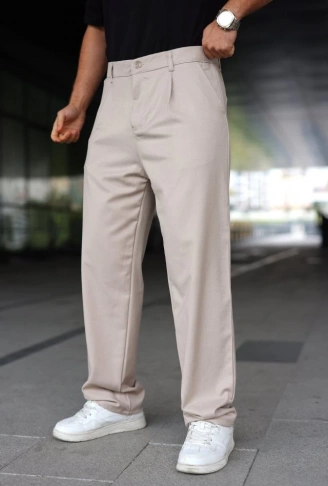 Erkek Beli Lastikli Baggy Pantolon