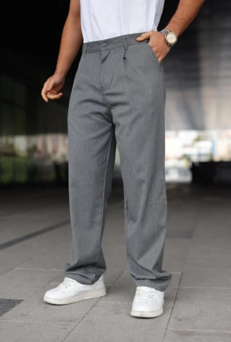 Erkek Beli Lastikli Baggy Pantolon