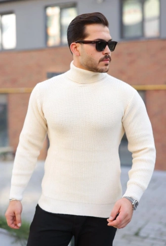 Erkek Boğazlı Örme Kazak