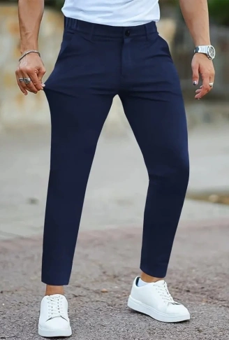 Erkek Cepli Slimfit Atlas Pantolon