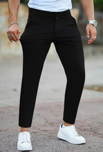 Erkek Cepli Slimfit Atlas Pantolon