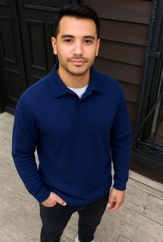 Erkek Fitilli Polar Sweatshirt – Düğmesiz Polo Yaka, Oversize Rahat Kalıp, Kalın Polar Kumaş, Kışlık Ve Baharlık Şık Günlük Üst - Lacivert