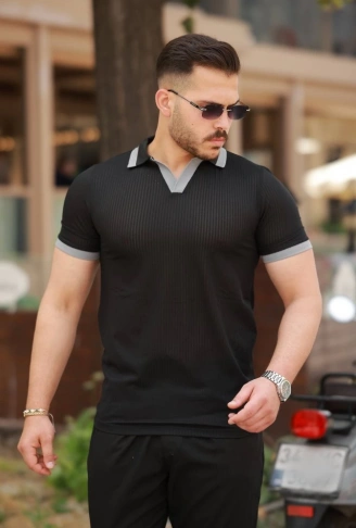 Erkek Hemşire Yaka Kısa Kollu Tişört