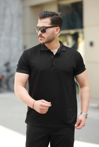 Erkek Kısa Kollu Yakalı Viskon Iki Iplik Erkek Bluz