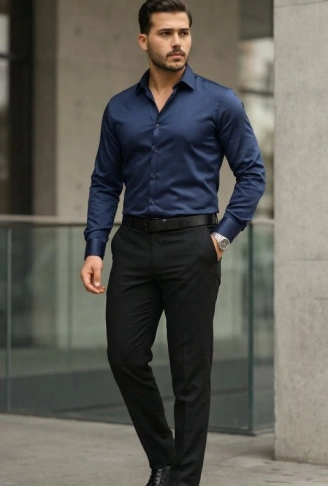 Erkek Saten Klasik Gömlek