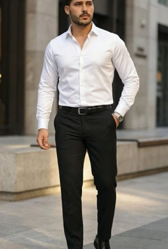 Erkek Saten Klasik Gömlek