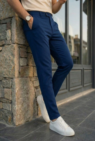 Erkek Slim Fit Dilli Kumaş Pantolon