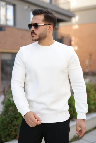 Erkek Üç İplik Şardonlu Sweatshirt