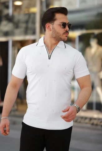 Erkek Yakalı Kısa Kollu T-shirt