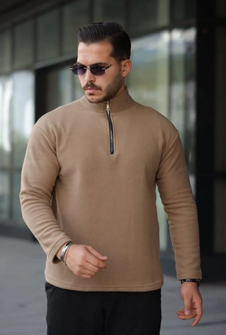 Erkek Zip Yaka Polar Sweat