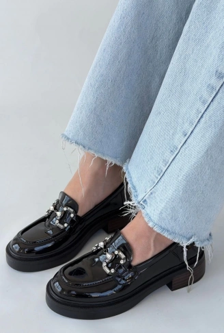 Ertin Siyah Rugan Oxford Ayakkabı