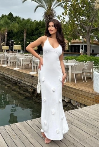 Eugenia Çiçek Nakışlı Elbise 2775