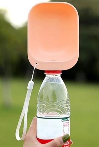 Evcil Hayvan Plastik Yıkanabilir Taşınabilir Su Şişesi Bağlantılı Su Kabı (4940)