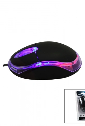 EVEREST KM-6809  KABLOLU USB - IŞIKLI  SİYAH OPTİK MOUSE  1200 DPI   VAKUMLU AMBALAJ  110CM KABLO (4940)