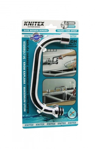 EVYE - KÜÇÜK - TERS U  BATARYA BORUSU  SÜZGEÇLİ UÇ   KROM KAPLAMA (4940)