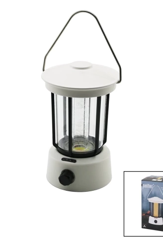 FANUS KAMP LAMBASI EL FENERİ USB ŞARJLI POWERBANK 5W COB LED 800LUMEN IŞIK AYARI GÜN IŞIK - BEYAZ PT-380 (4940)