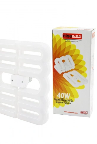 FLOWER KATLANIR - 4B ŞEKİL 21X23.5CM 40W - E27 BEYAZ LED LAMBA AMPUL 3600 LÜMEN - 6500K (4940)