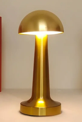 Forlife Dekoratif Şarjlı LED Mantar Masa Lambası Gold FL-8055 (4940)