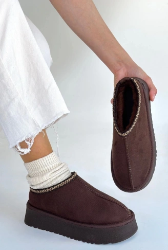 Foyk Kahverengi Süet Bot