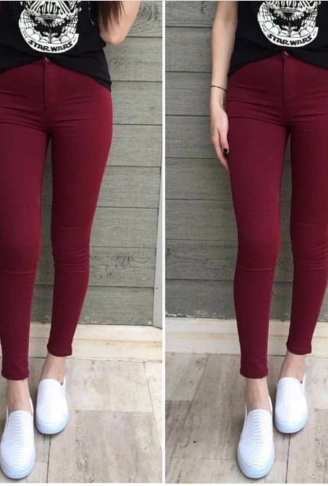 Gabardin Kumaş Yüksek Bel Pantolon 90cm Bel 38cm