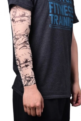 Giyilebilir Kol Dövmesi Çorap Dövme 3D Baskılı Kol Bacak Dövme 2 Adet Model 25 (4940)