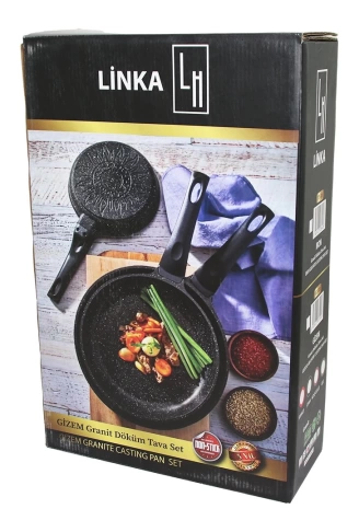 GİZEM 3PCS KUTULU GRANİT DÖKÜM TAVA SET (4940)