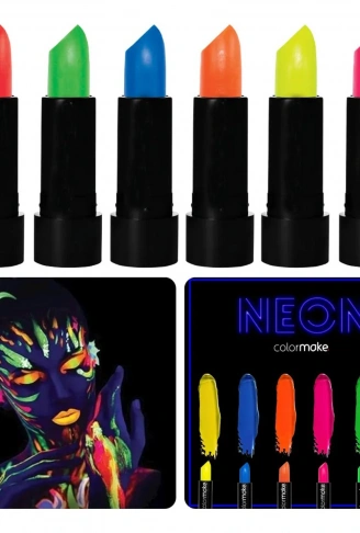 GlowPaint 6’lı Neon Boya – UV Işıkta Parlayan Makyaj Seti (4940)