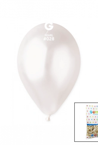 GM-110-28 METALİK - BEYAZ BALON 11'' - 28CM - 100 PARÇA (4940)