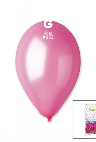 GM-110-33 METALİK - PEMBE BALON 11&apos;&apos; - 28CM - 100 PARÇA (4940)