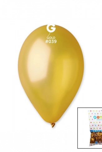 GM-110-39 METALİK - ALTIN BALON 11&apos;&apos; - 28CM - 100 PARÇA (4940)