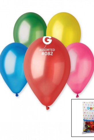 GM-110-82 METALİK - KARIŞIK BALON 11&apos;&apos; - 28CM - 100 PARÇA (4940)