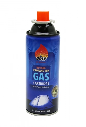 GOLF GAS PREMİUM BUTANE PROPANE MIX UZUN GAZ KARTUŞU 227GR/400ML (4940)