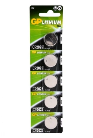 GP LITH.GPCR2025-7C5  PARA PİLİ 3V  5Lİ KART (4940)