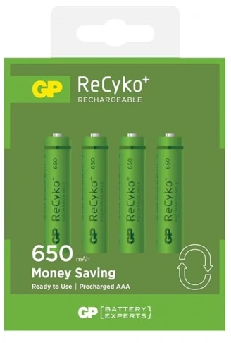 GP RECYKO 650mAh AAA ŞARJLI İNCE PİL 63C092  2Lİ KART (4940)